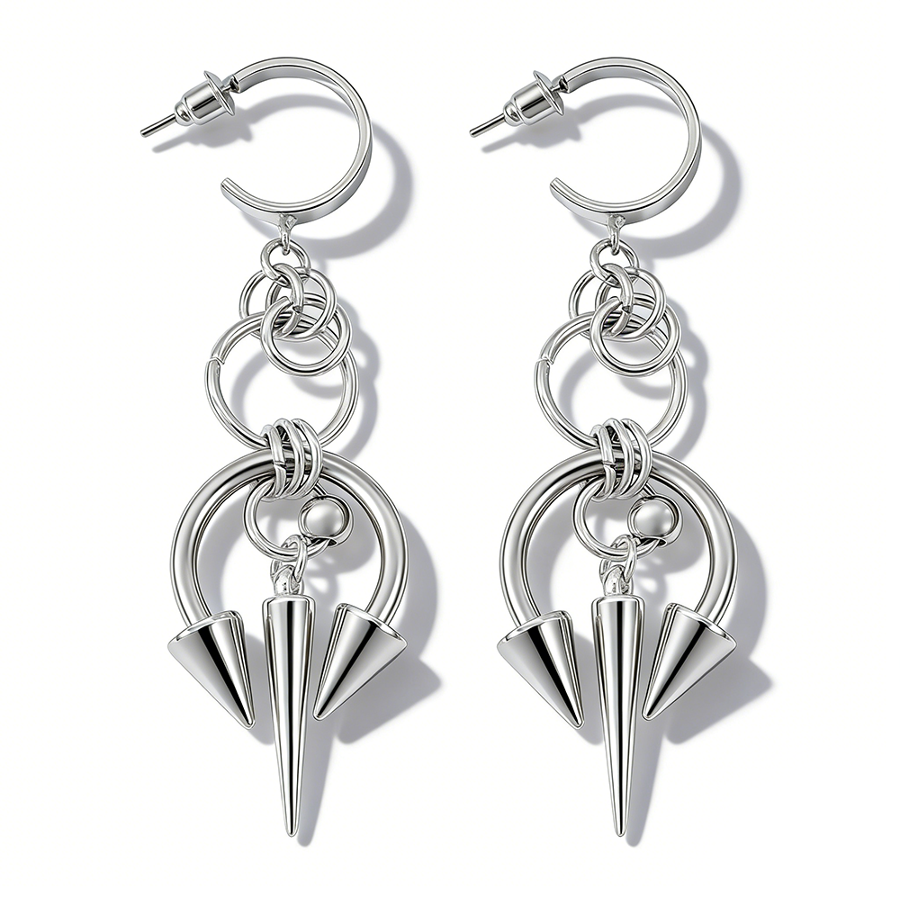 Women'S Accessories Rings - 1pair Y2K Stainless Steel Rivet Spike