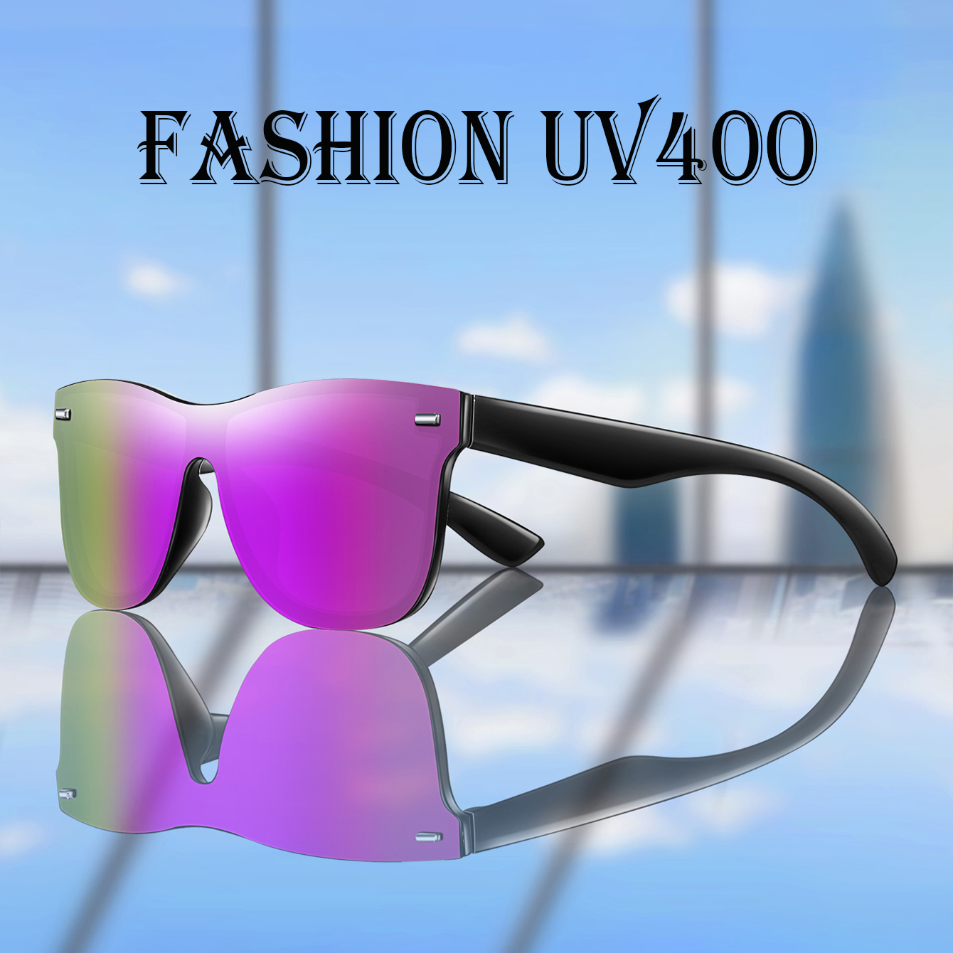 Sunglasses Oversized Square - Men Women Fashion Windproof Square Sunglasses