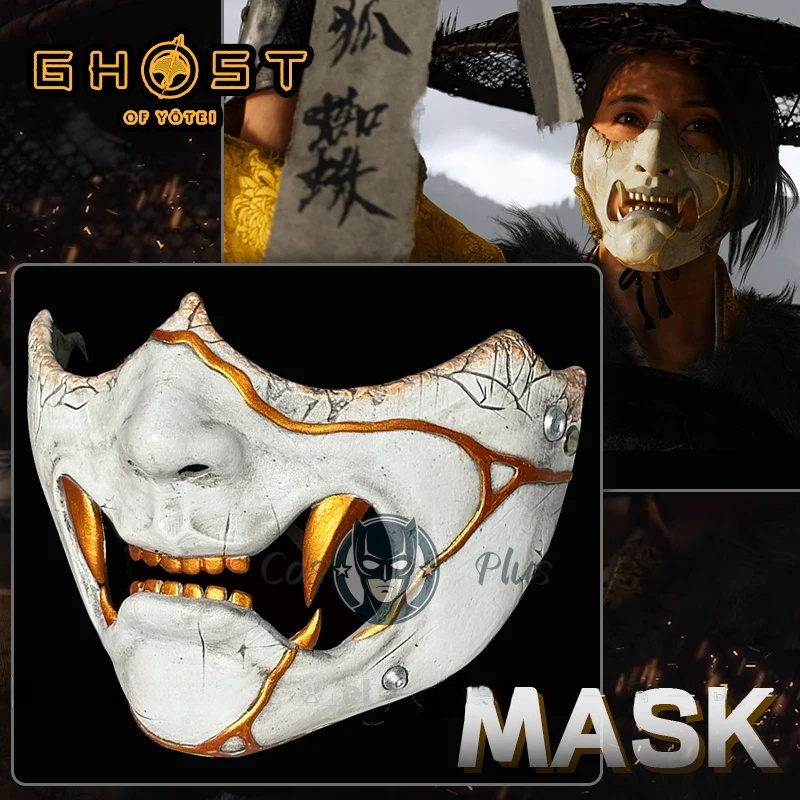Women Accessories Set - Game Ghost of Yotei Atsu Mask