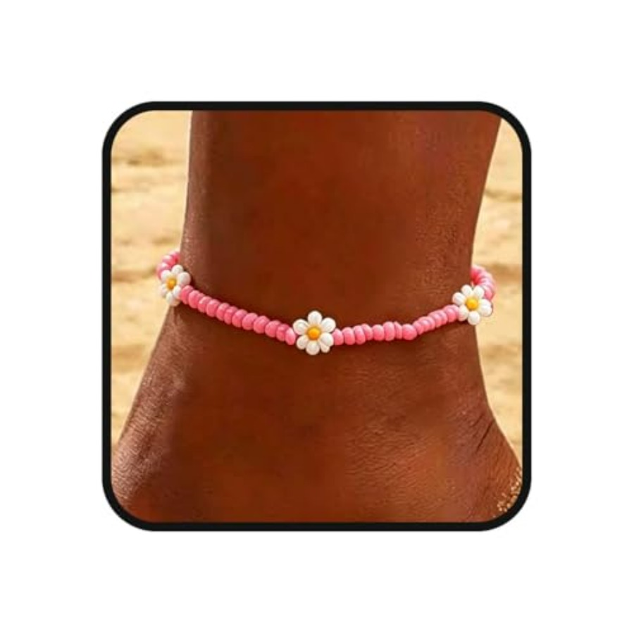 Beaded Anklet Chain - Boho Ankle Bracelets for Women Beaded