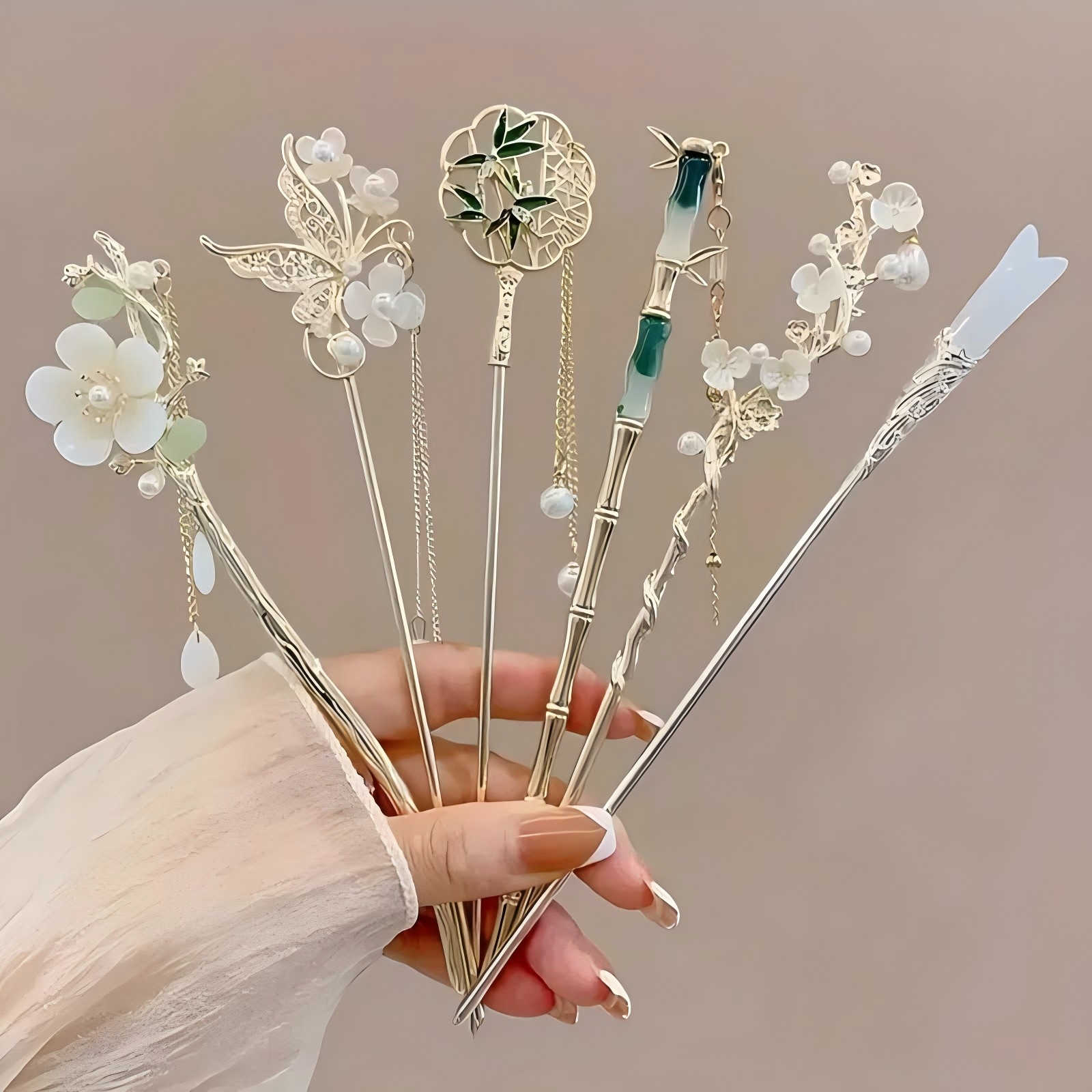 Women'S Accessories List - 1/6pcs Elegant Chinese Style Tassel Hair