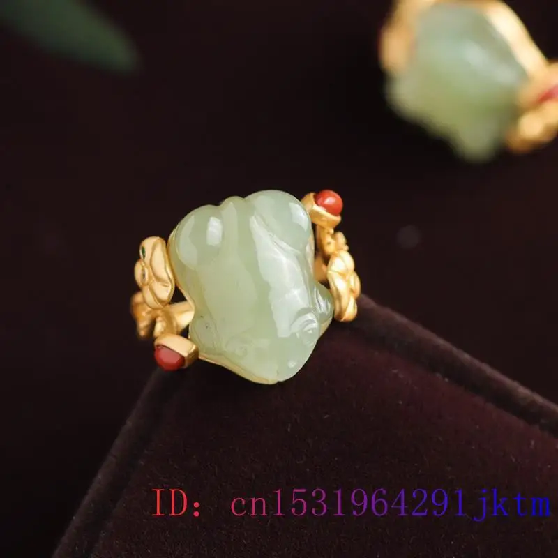 Green Jade Frog Rings Charms N - Women'S Accessories Rings reseña y precio