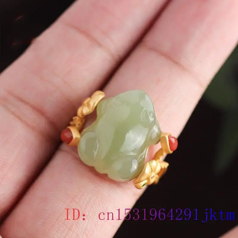 Green Jade Frog Rings Charms N - Women'S Accessories Rings reseña y precio