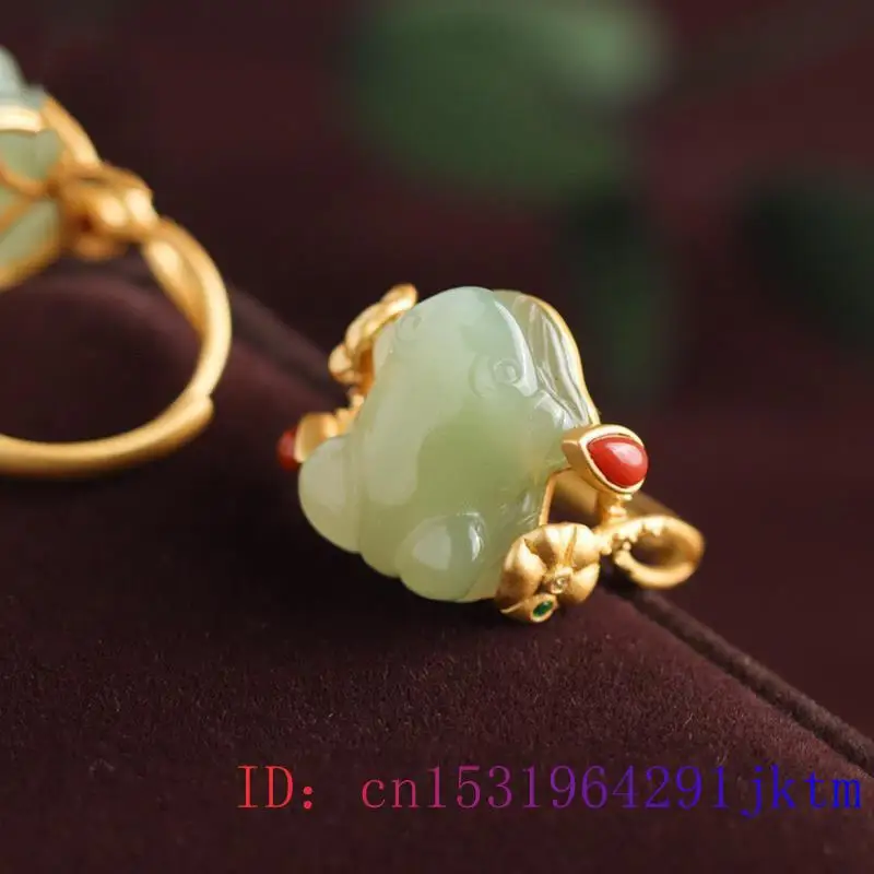 Green Jade Frog Rings Charms N - Women'S Accessories Rings reseña y precio