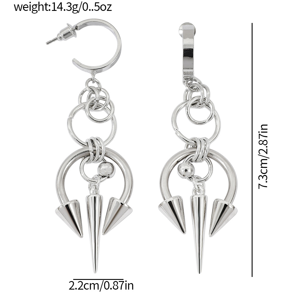 1pair Y2K Stainless Steel Rive - Women'S Accessories Rings reseña y precio