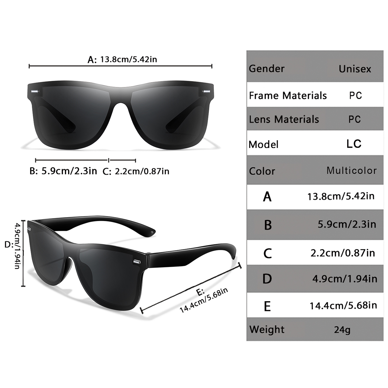 Men Women Fashion Windproof Sq - Sunglasses Oversized Square reseña y precio