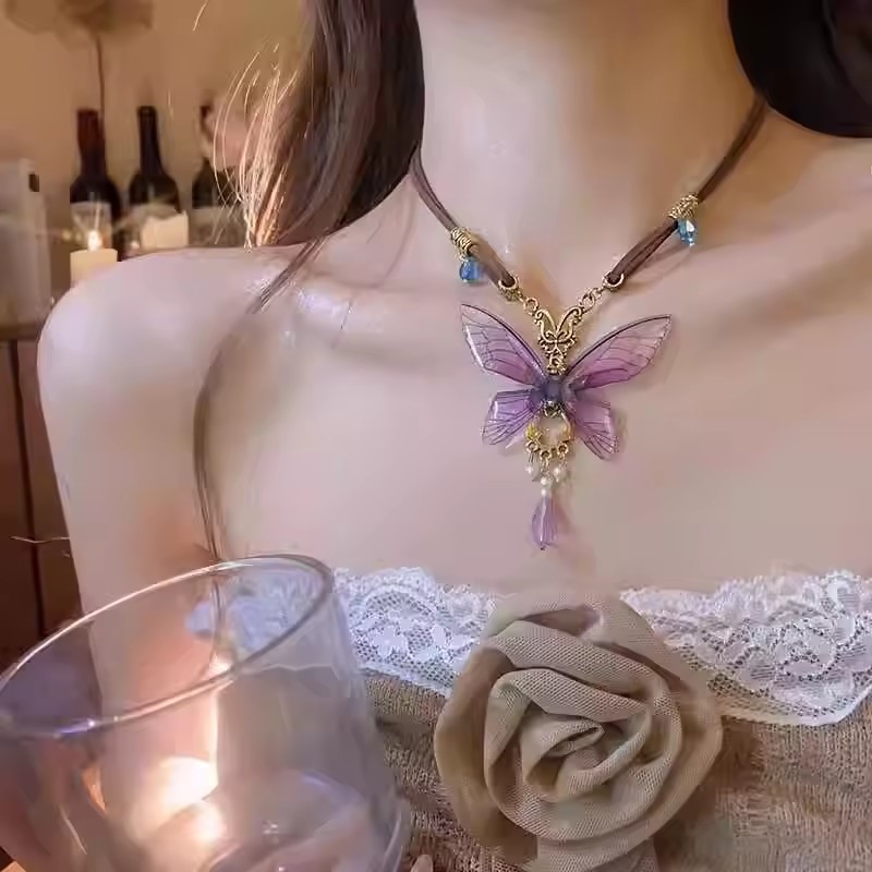 Vintage Resin Butterfly Brown  - Women'S Emo Accessories reseña y precio
