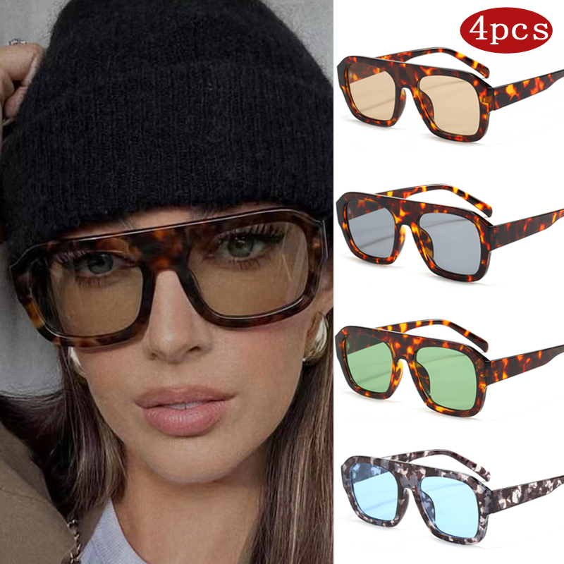 Car Sunglasses 1/4pcs Trendy O - Sunglasses Oversized Square reseña y precio