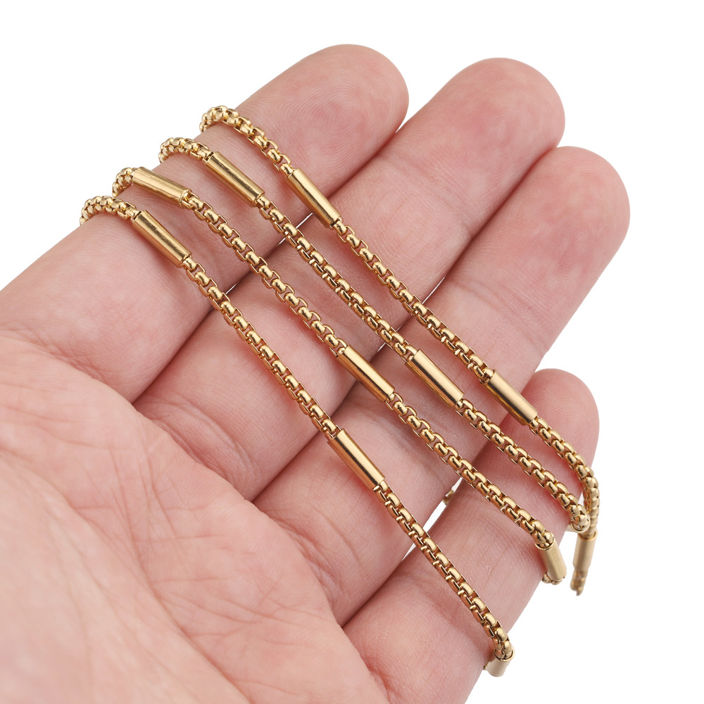 2M Stainless Steel 2mm Gold Pi - Beaded Anklet Chain reseña y precio