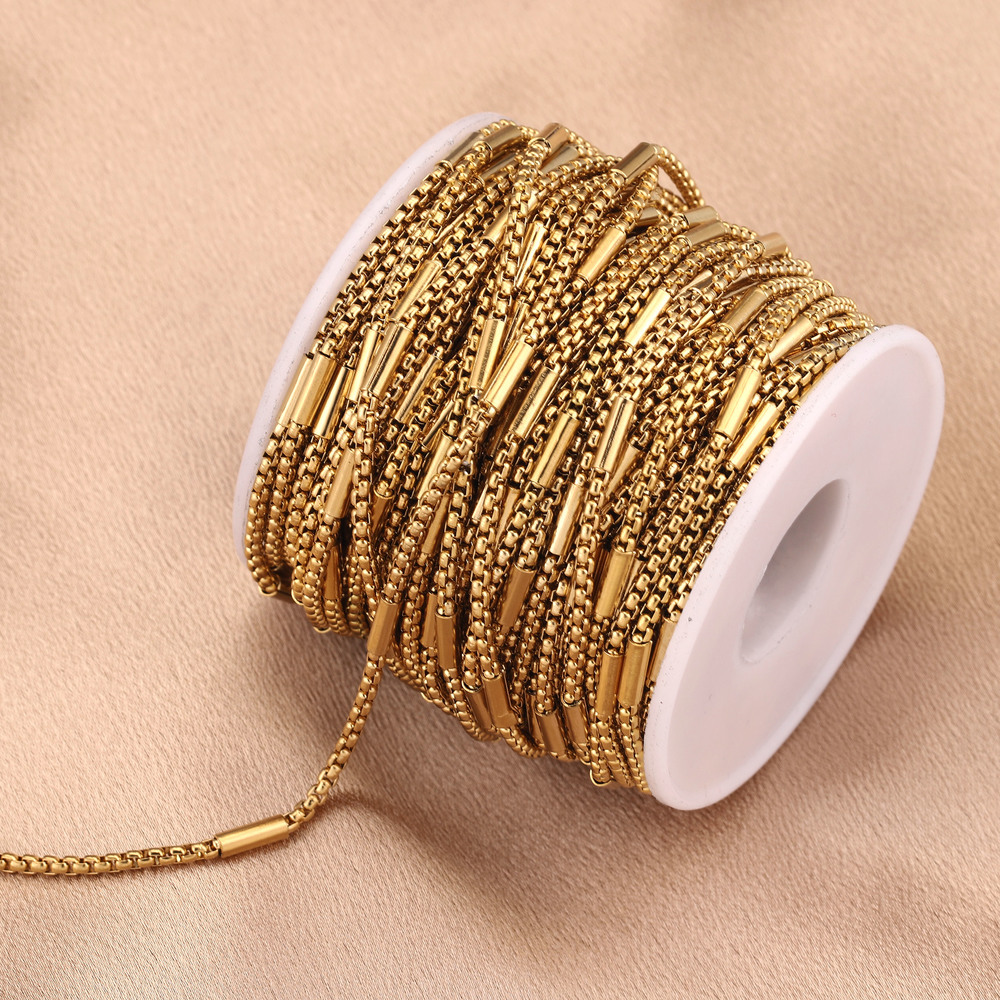 2M Stainless Steel 2mm Gold Pi - Beaded Anklet Chain reseña y precio