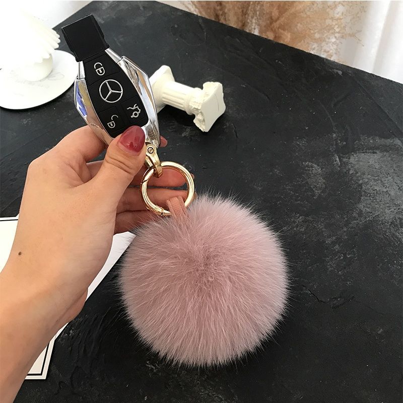 2024 Fluffy Real Fox Fur Ball  - Women'S Emo Accessories reseña y precio