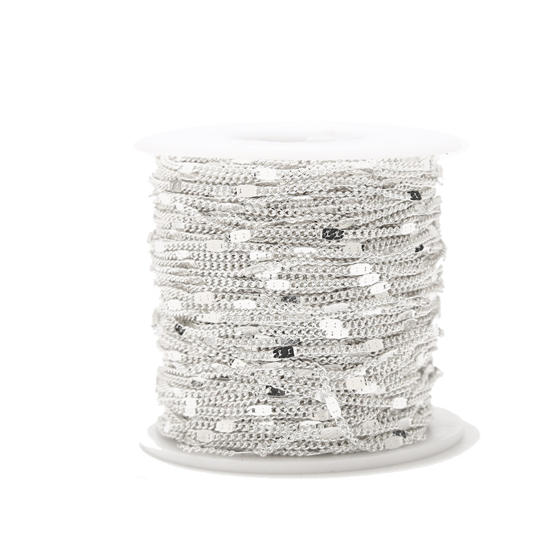 2 Meters Stainless Steel Silve - Beaded Anklet Chain reseña y precio