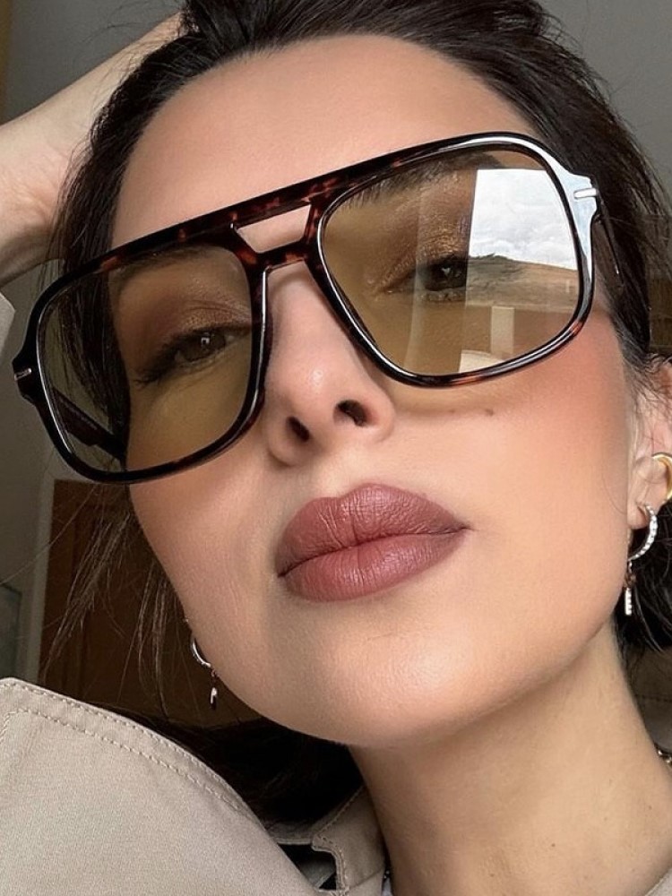 Fashion Square Rivet Large Fra - Sunglasses Oversized Square reseña y precio