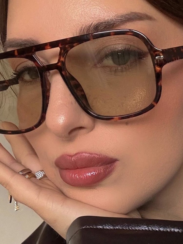 Fashion Square Rivet Large Fra - Sunglasses Oversized Square reseña y precio