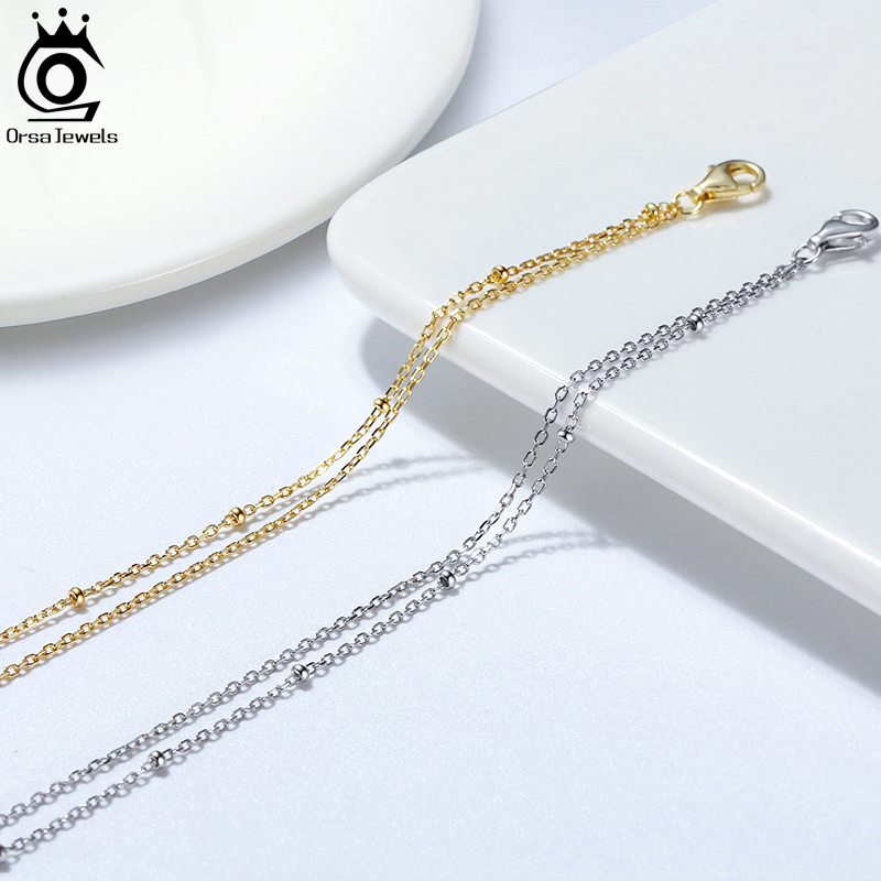 ORSA JEWELS Fashion 925 Sterli - Beaded Anklet Chain reseña y precio