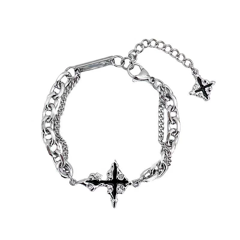 Punk Black Cross Pendant Chain - Women'S Emo Accessories reseña y precio