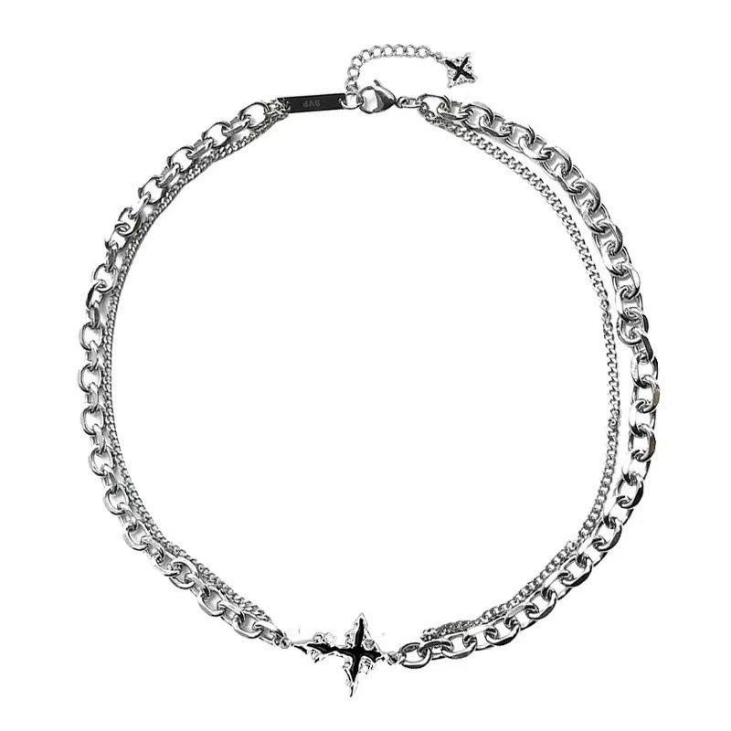 Punk Black Cross Pendant Chain - Women'S Emo Accessories reseña y precio