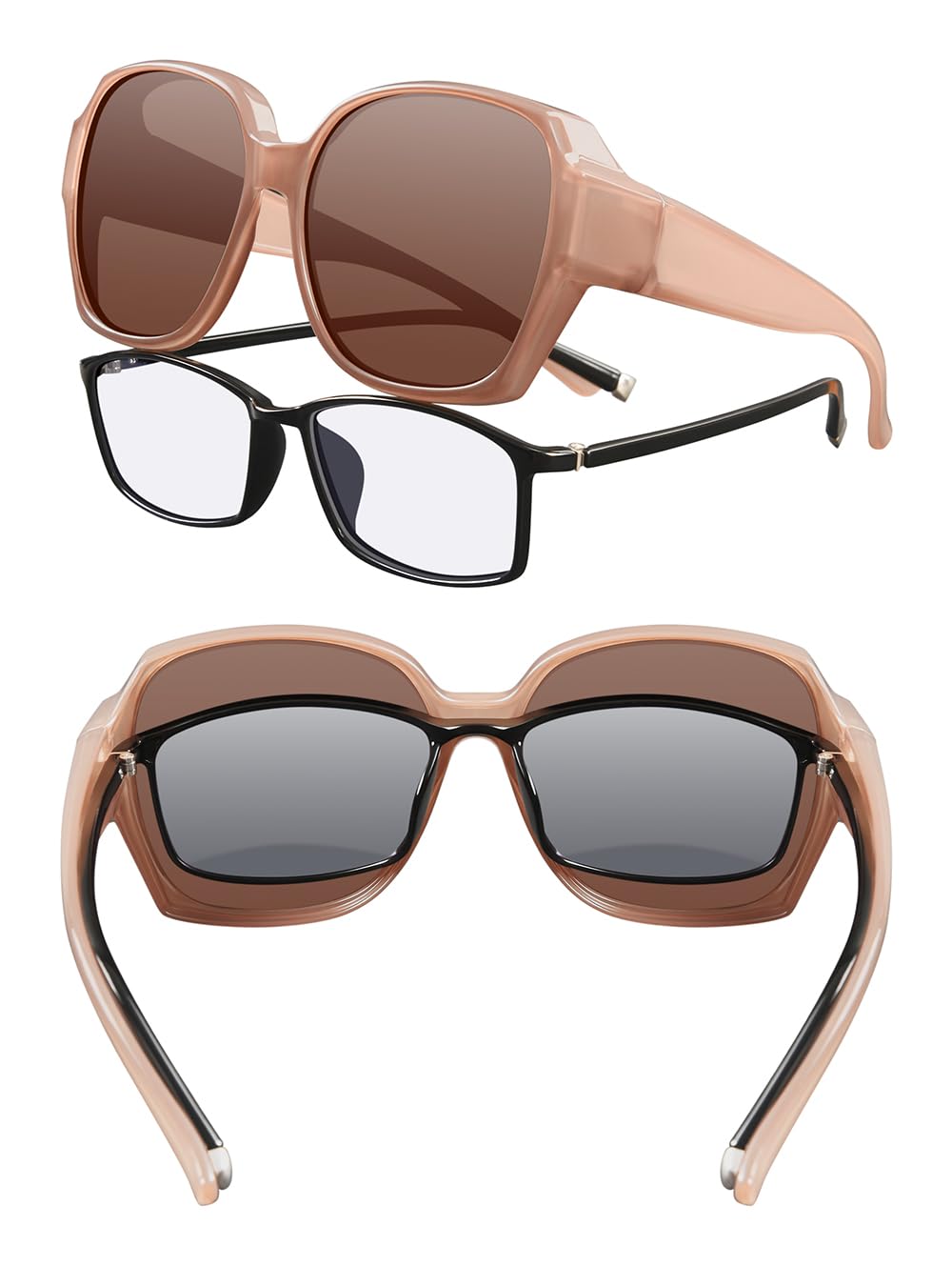 Polarized Sunglasses Fit Over  - Sunglasses Oversized Square reseña y precio