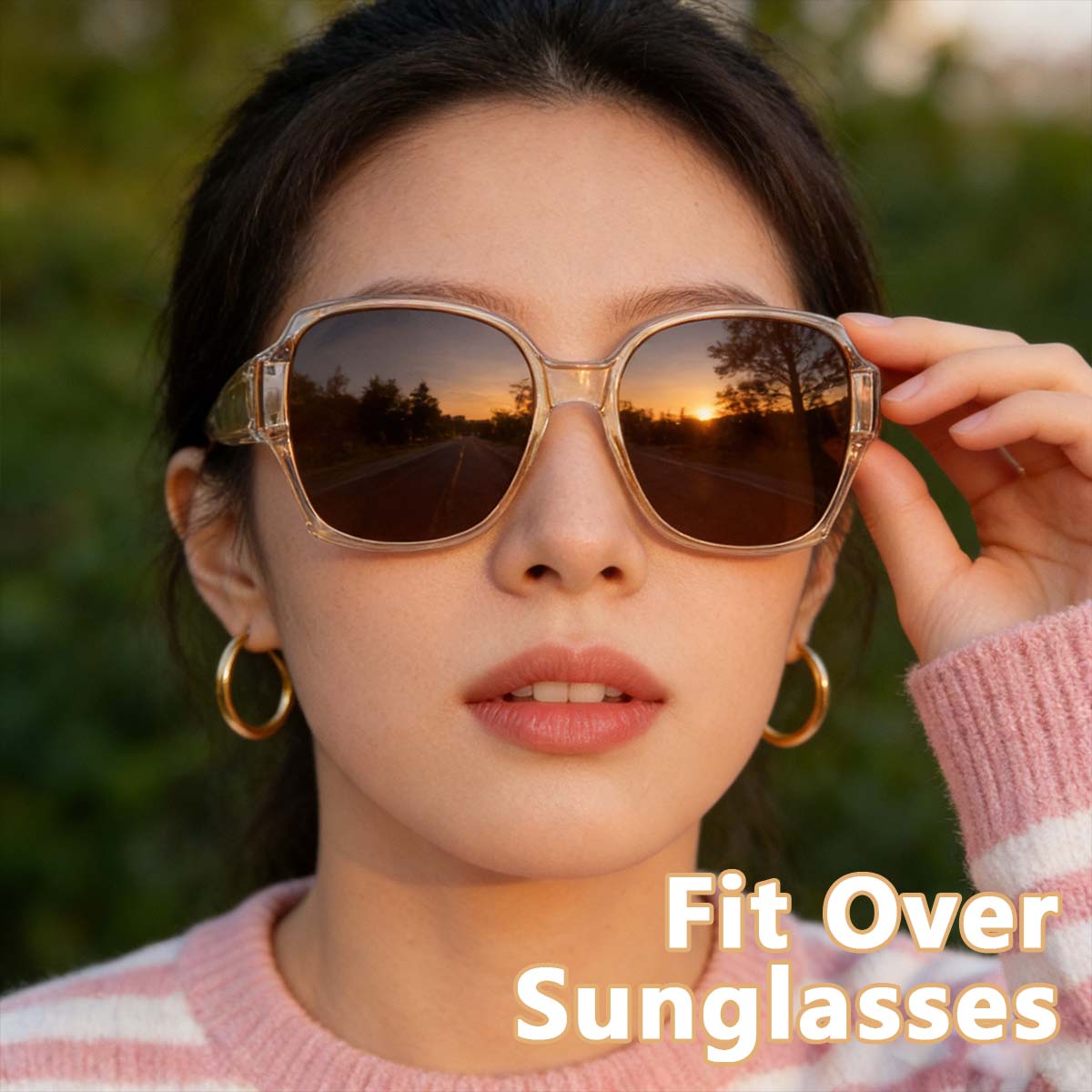 Polarized Sunglasses Fit Over  - Sunglasses Oversized Square reseña y precio