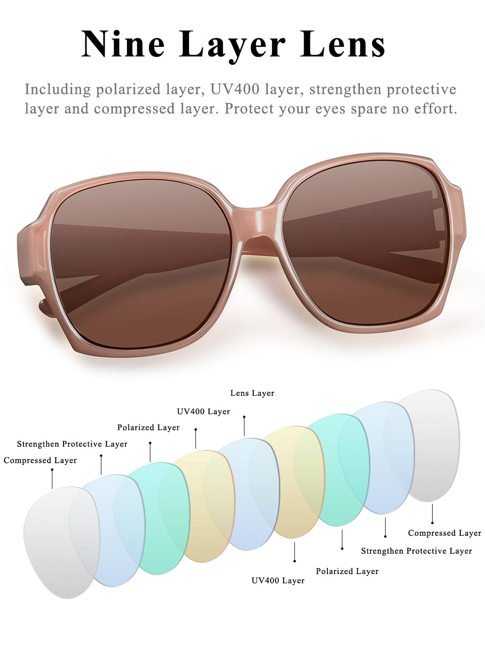Polarized Sunglasses Fit Over  - Sunglasses Oversized Square reseña y precio