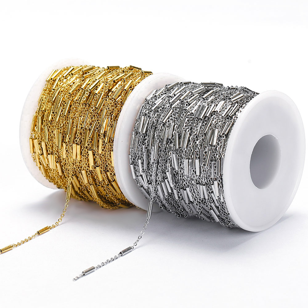 2Meters Stainless Steel Link C - Beaded Anklet Chain reseña y precio