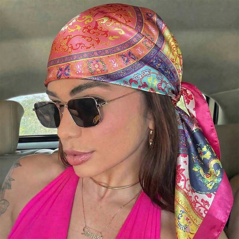 90cm Square Silk Scarf Women L - Women Accessories Brands reseña y precio