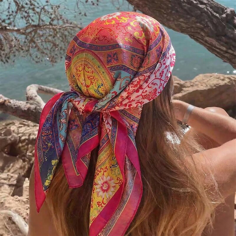 90cm Square Silk Scarf Women L - Women Accessories Brands reseña y precio
