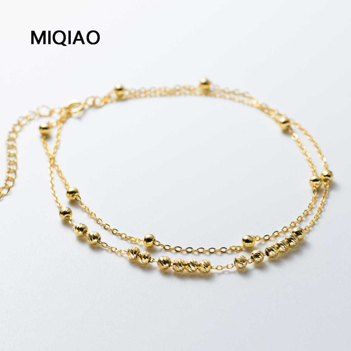 MIQIAO 925 Sterling Silver Ank - Beaded Anklet Chain reseña y precio
