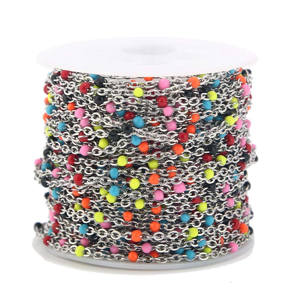 2mm Width 2M Stainless Steel C - Beaded Anklet Chain reseña y precio