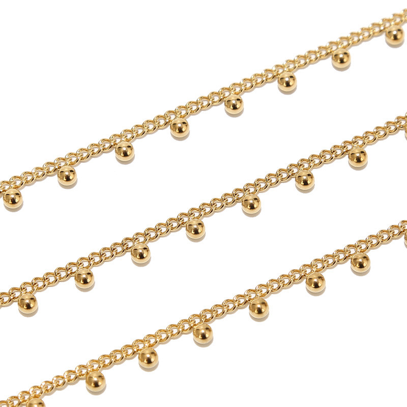 1 Meter Stainless Steel Drop B - Beaded Anklet Chain reseña y precio