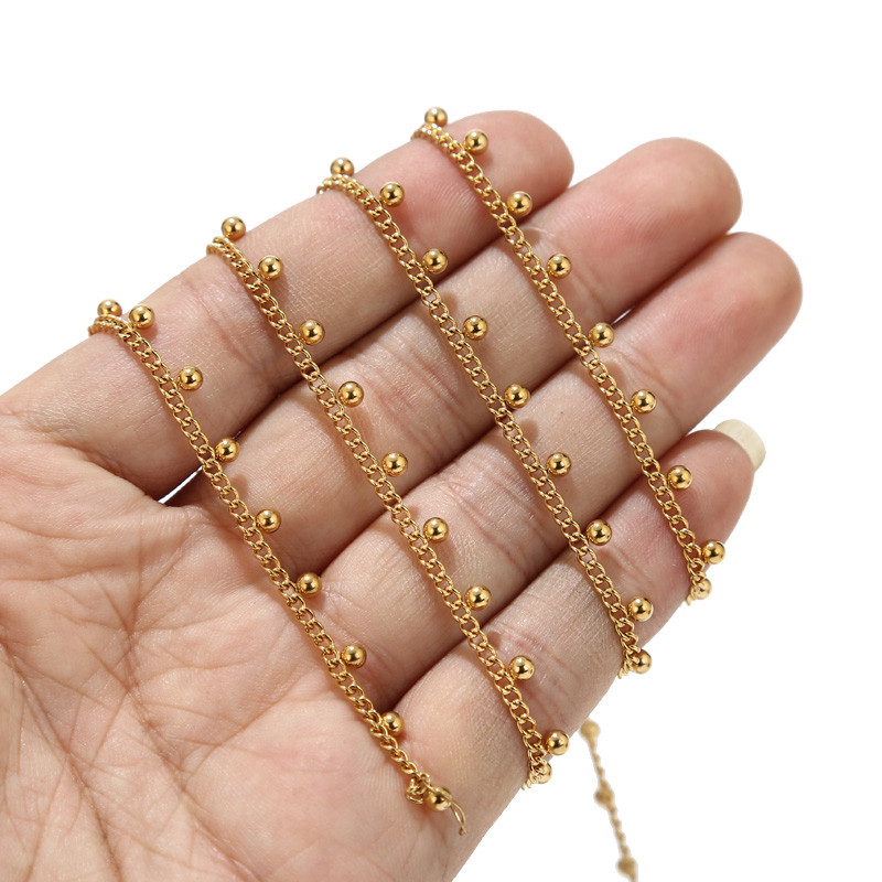 1 Meter Stainless Steel Drop B - Beaded Anklet Chain reseña y precio