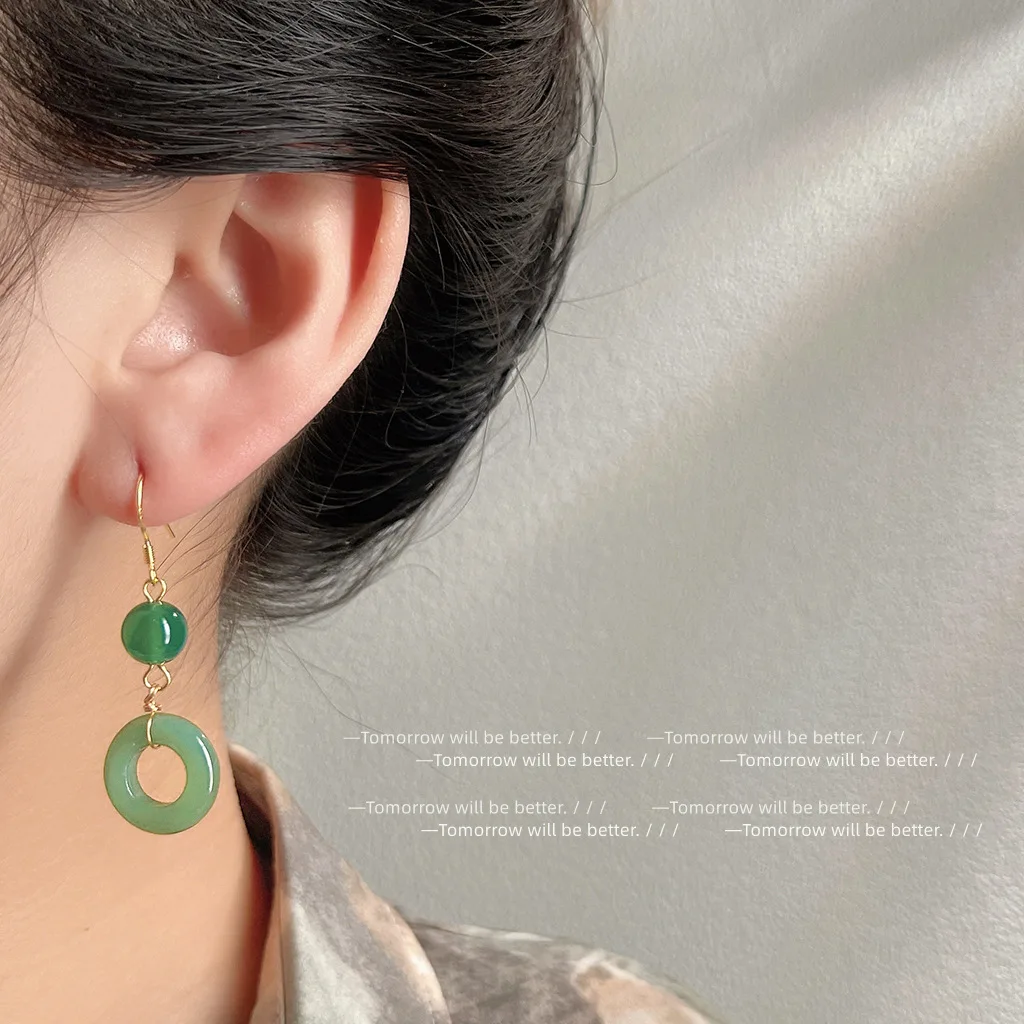 Green Real Jade Ring Earrings  - Women'S Accessories Rings reseña y precio