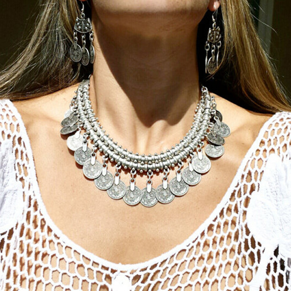 Vintage Alloy Coins Tassel Cho - Women Accessories Pakistan reseña y precio