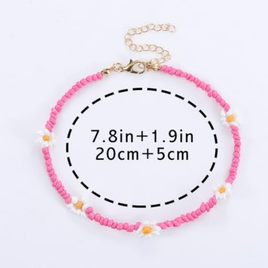 Boho Ankle Bracelets for Women - Beaded Anklet Chain reseña y precio
