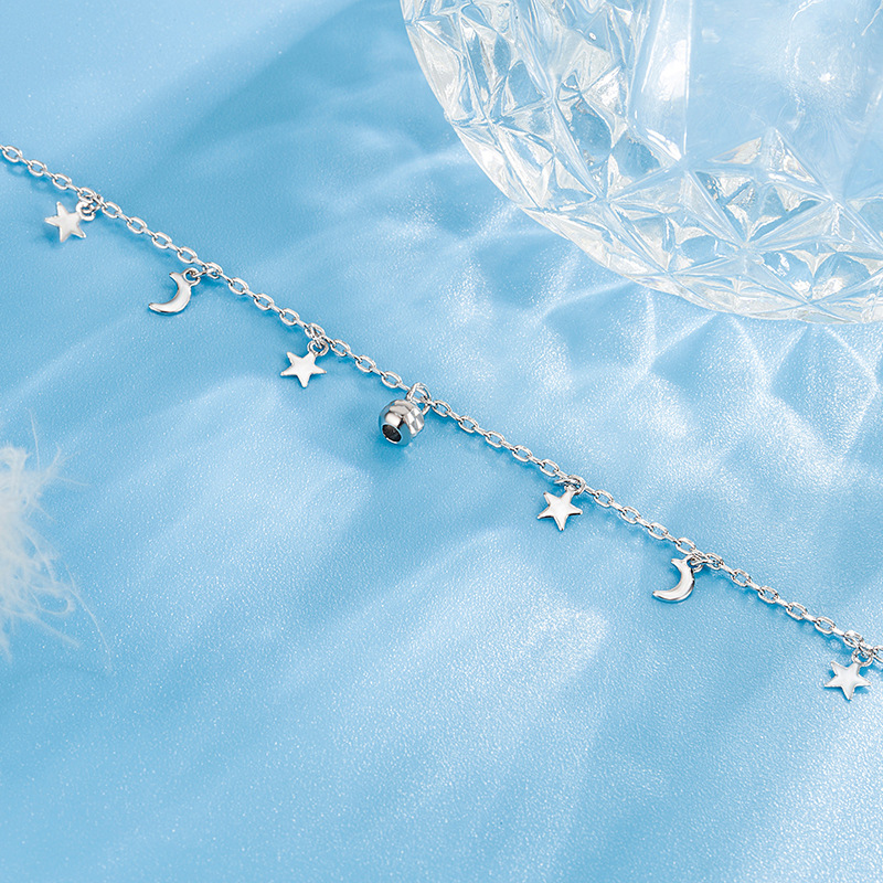 Romantic Moon Star Bead Feet C - Beaded Anklet Chain reseña y precio