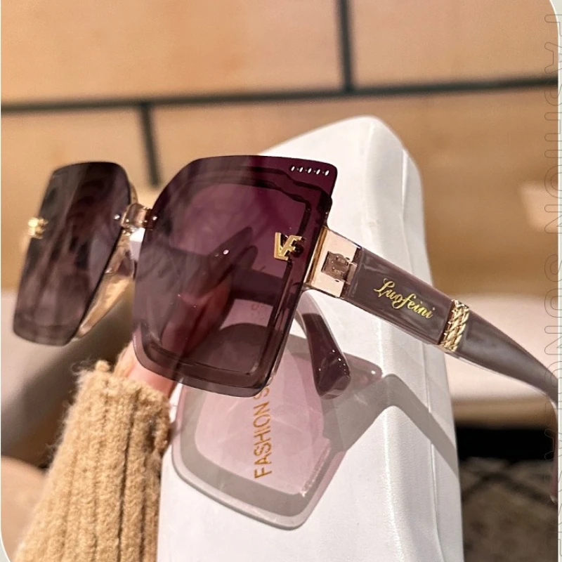 New Cool Rimeless Polarized Su - Sunglasses Oversized Square reseña y precio