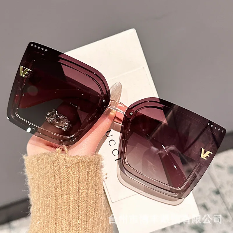 New Cool Rimeless Polarized Su - Sunglasses Oversized Square reseña y precio