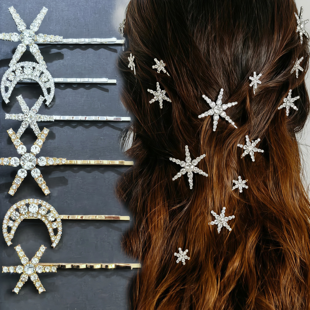 3/4 pcs set Crystal Star Hairp - Women'S Accessories List reseña y precio