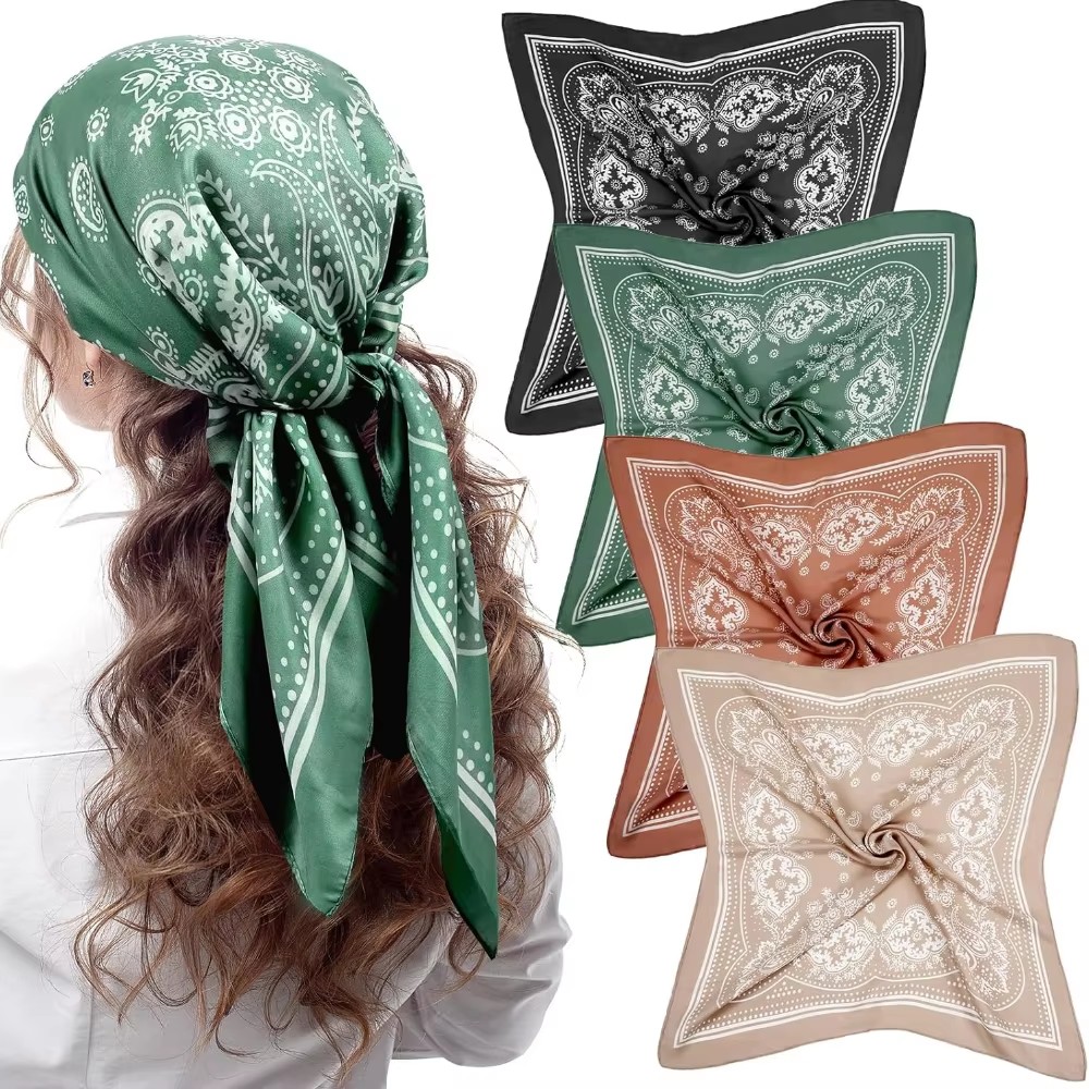 Luxury Brand Silk Square Paisl - Women Accessories Brands reseña y precio