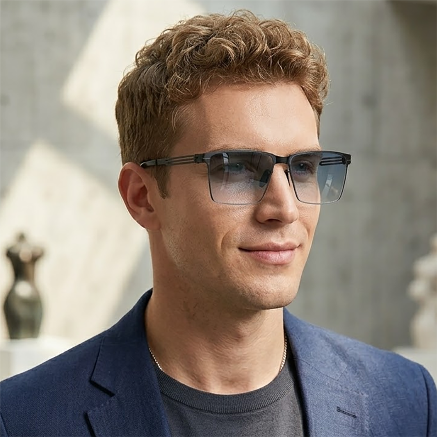 Men Photochromic Polarized Sun - Sunglasses Oversized Square reseña y precio