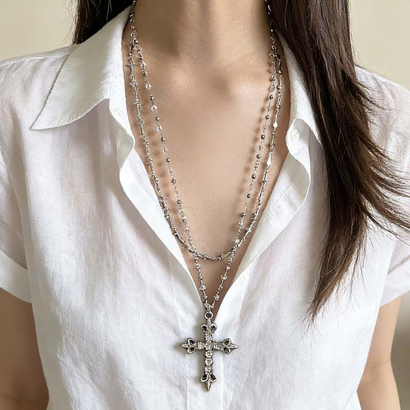 Gothic Punk Y2K Metal Cross Pe - Women'S Emo Accessories reseña y precio