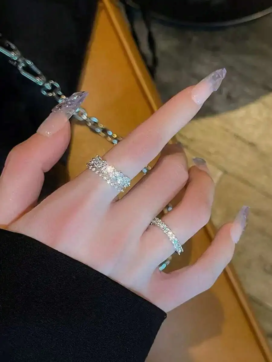 2pcs Luxury Y2K Style Copper Z - Women'S Accessories Rings reseña y precio
